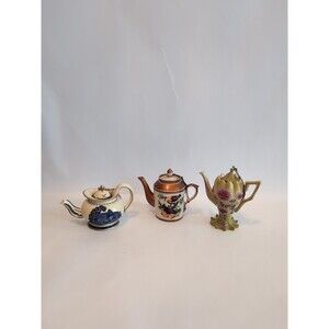 Miniature Teapot Lot of 3 by NINI Tea Pot Vintage